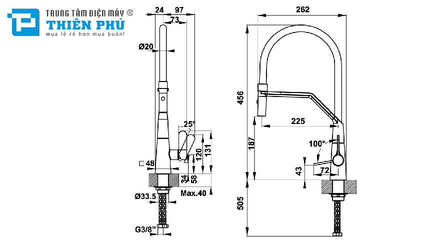 Vòi Rửa Bát Hafele HT20-CH1F187