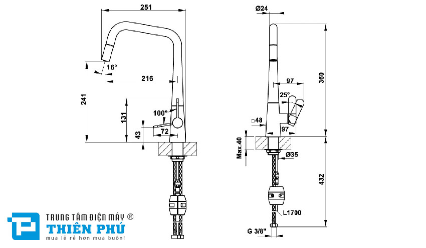 Vòi Rửa Bát Hafele HT20-CH1P241