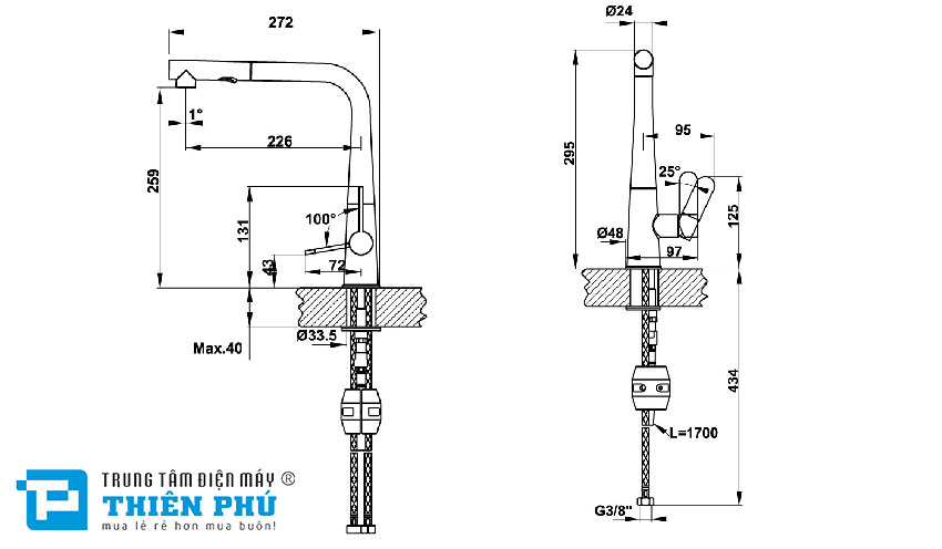 Vòi Rửa Bát Hafele HT20-GH1P259