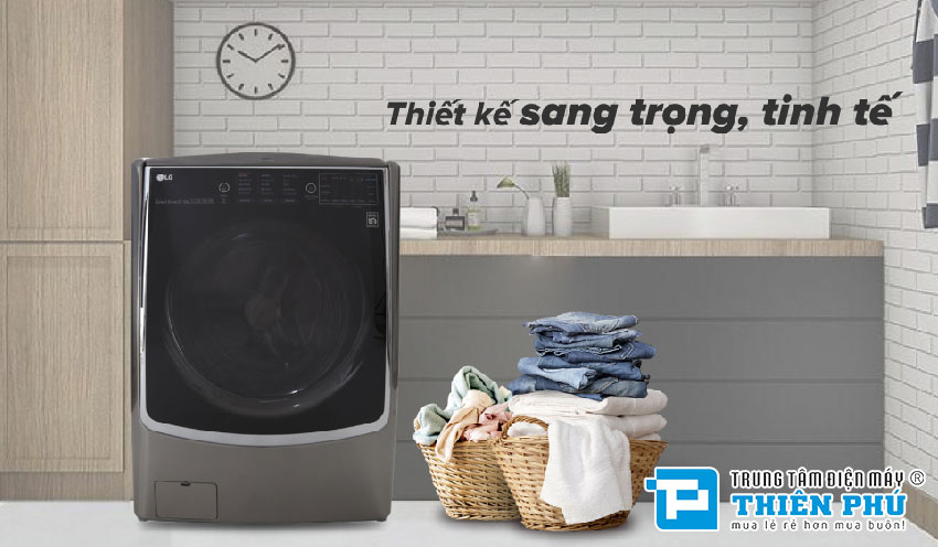 Máy Giặt Lồng Ngang Twin Wash LG F2721HTTV 21 Kg + Sấy 12 Kg