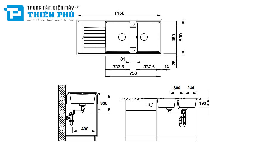 Chậu Rửa Bát Blanco Zia 8S