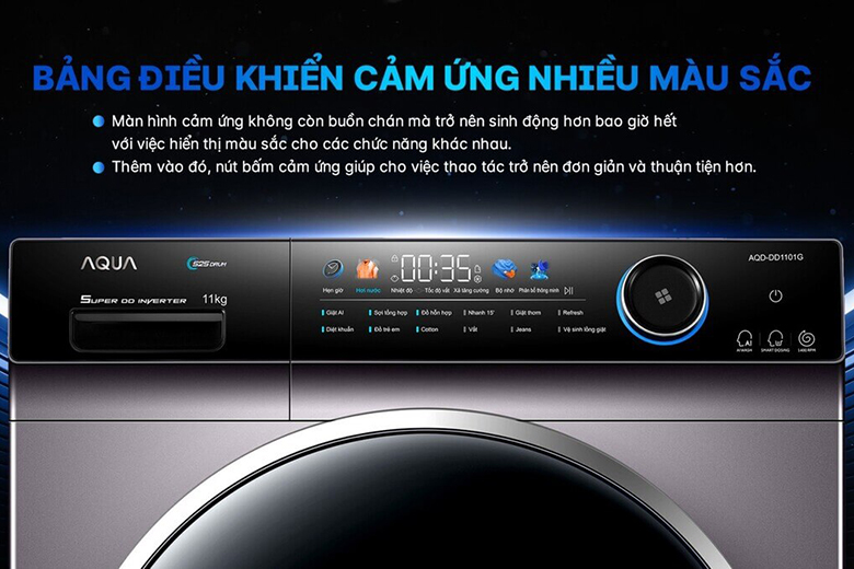 bảng điều khiển máy giặt Aqua