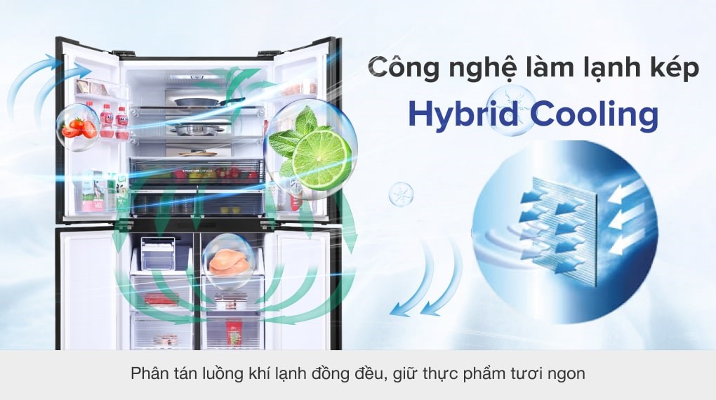 Tủ lạnh Sharp SJ-FXP600VG-BK thiết kế lịch lãm cùng khả năng bảo quản tốt