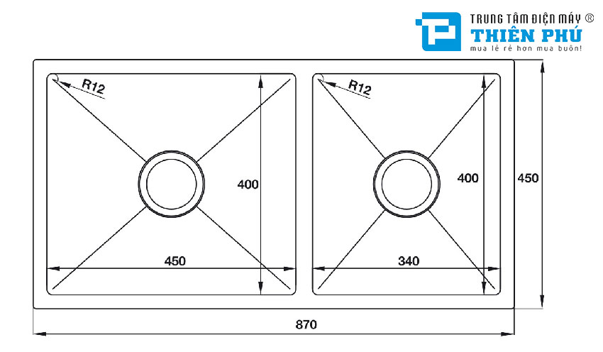 Chậu Rửa Bát Hafele HS-SD8745
