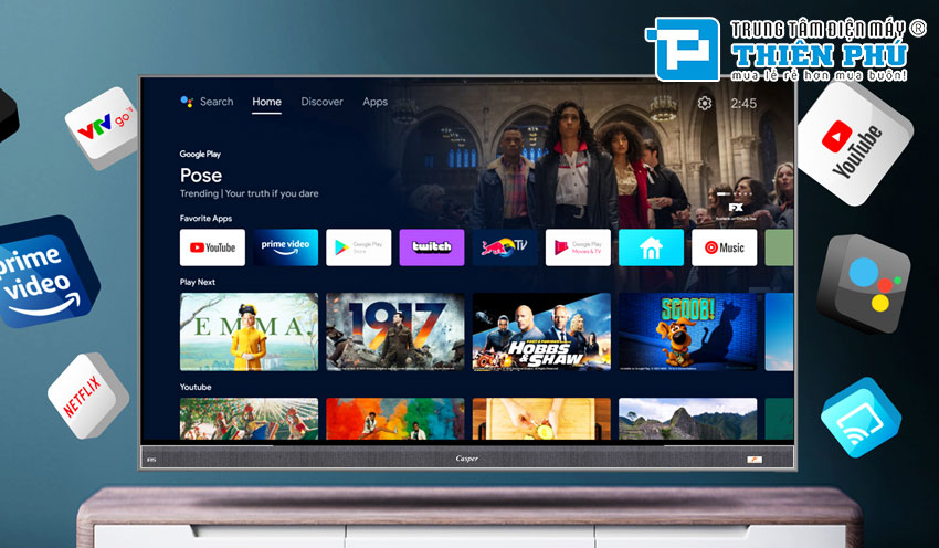 Tổng hợp các công nghệ, tính năng tiện ích có trên tivi Casper 55 inch 55UGA610