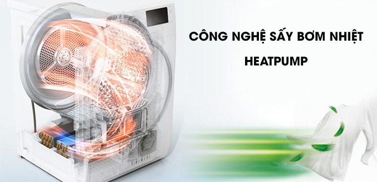 Nguyên lý hoạt động của máy sấy bơm nhiệt LG DVHP09B mà bạn nên biết khi sử dụng