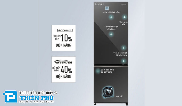 Tủ lạnh Panasonic inverter NR-BC361VGMV tiết kiệm điện, bảo quản thực phẩm hiệu quả