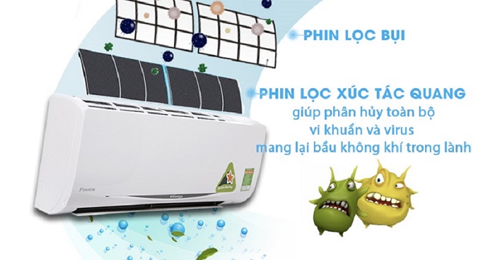 Daikin có khả năng lọc không khí như nào? Mẫu điều hòa daikin inverter được bán chạy nhất?