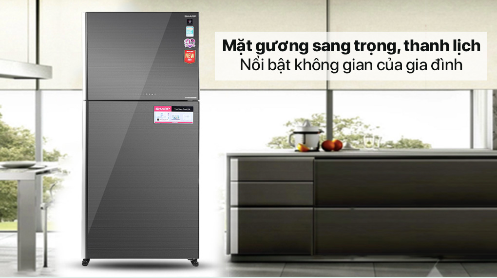 Tủ lạnh Sharp SJ-XP660PG-SL vừa đẹp, vừa dự trữ tốt lại tiết kiệm điện