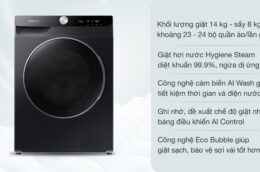 Những công nghệ hiện đại nào được trang bị trên máy giặt sấy Samsung WD14TP44DSB/SV 14kg
