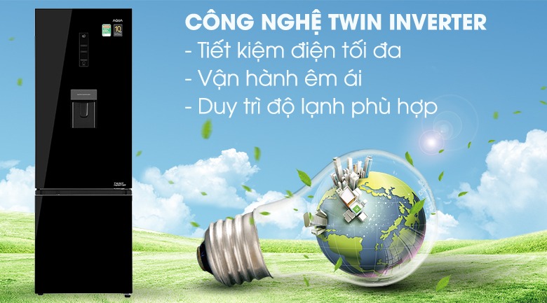Tham khảo công nghệ nổi bật trên tủ lạnh Aqua inverter AQR-B379MA(WGB) 324 lít