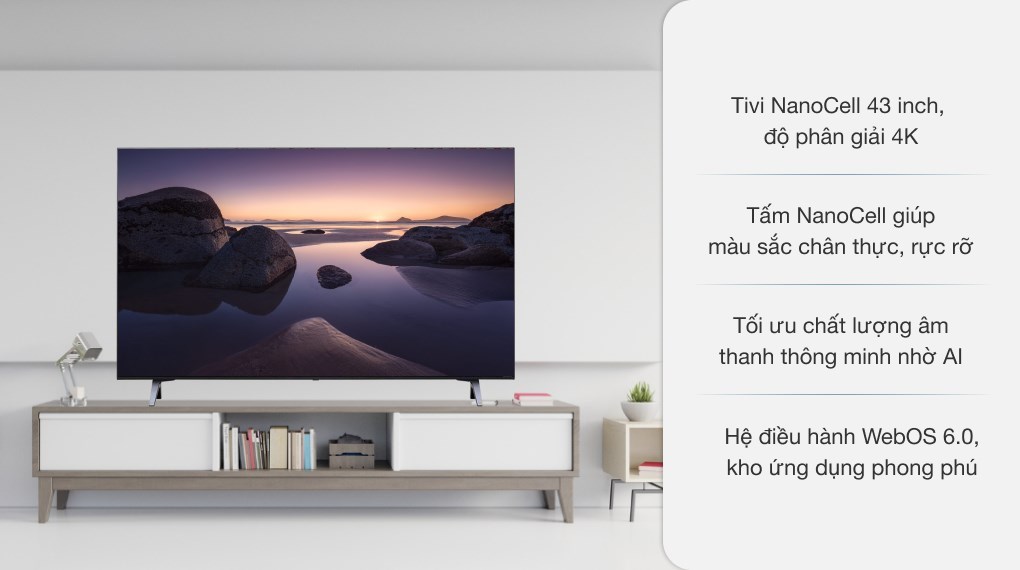 Cùng tầm giá khoảng 8 triệu thì nên mua tivi Sony KD-43X75K hay tivi LG 43NANO77TPA