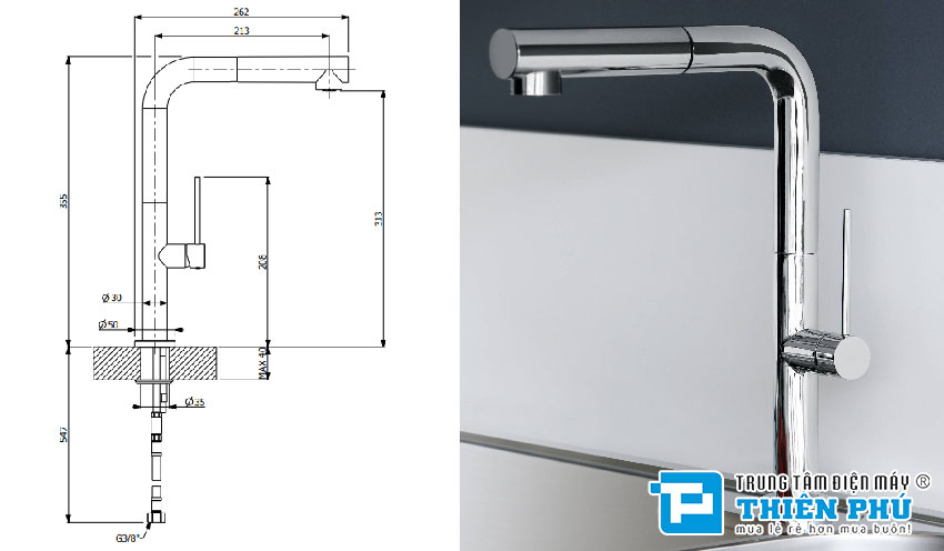 Vòi Rửa Bát Furst F400076CR