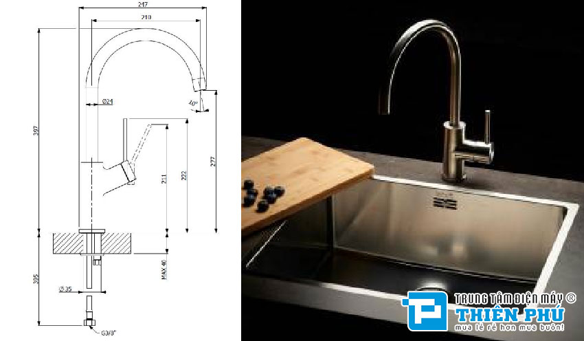 Vòi Rửa Bát Furst F400403CR