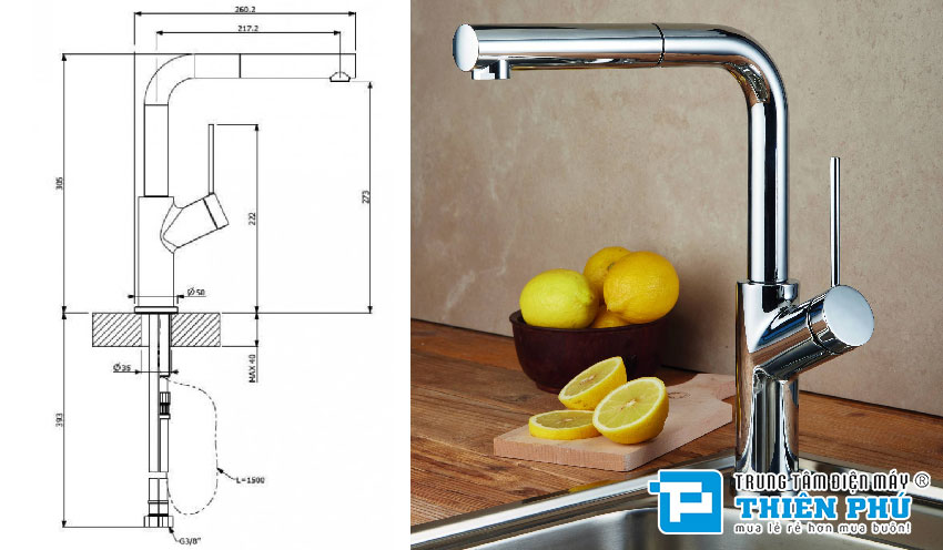 Vòi Rửa Bát Furst F400420CR