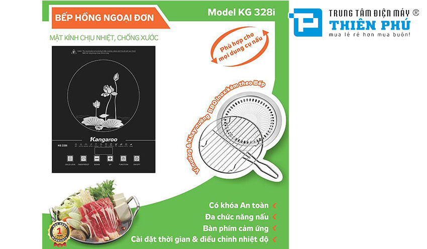 Bếp Hồng Ngoại Đơn Kangaroo KG328i