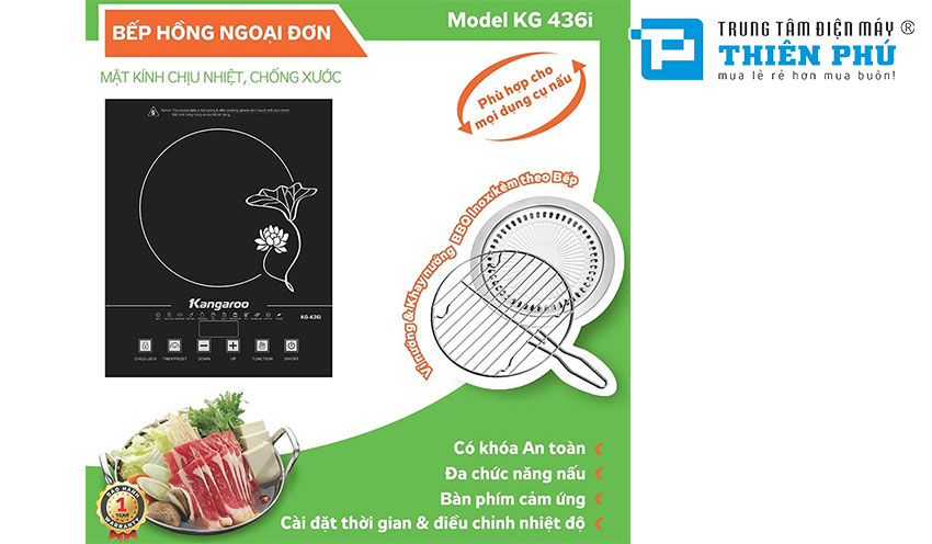 Bếp Hồng Ngoại Đơn Kangaroo KG436i