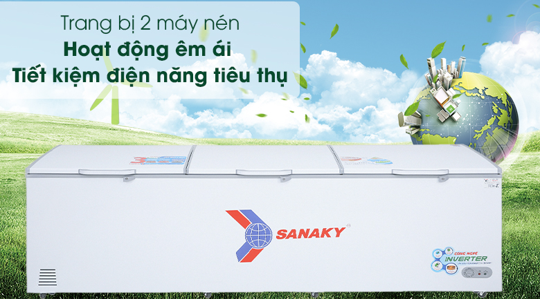 Lý do nên mua tủ đông Sanaky Inverter VH-1399HY3 1 Ngăn Đông 1300 Lít