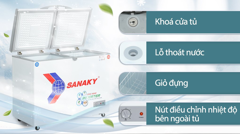 Tủ đông Sanaky VH-2899W3 dung tích rộng rãi, nhiều công nghệ mà giá cả cực hợp lý