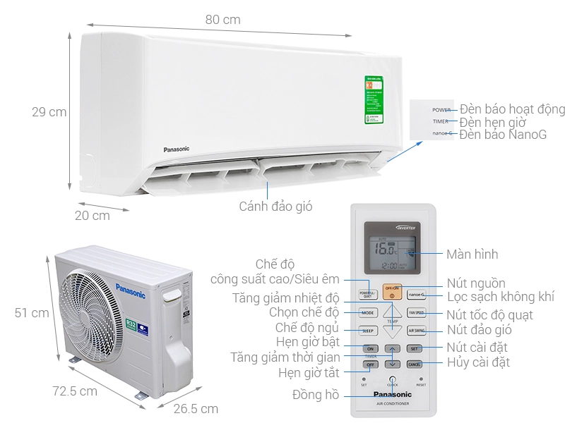 Điều hòa panasonic  CU/CS-N24XKH-8 có đáng mua không?