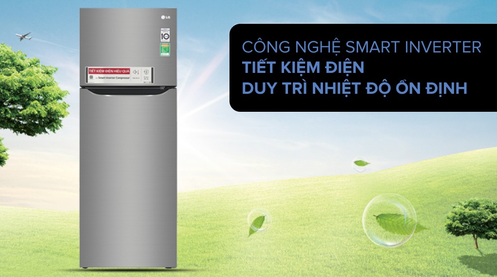 Lý do nên mua tủ lạnh LG hiện đại inverter 2 cánh 208 lít GN-M208PS