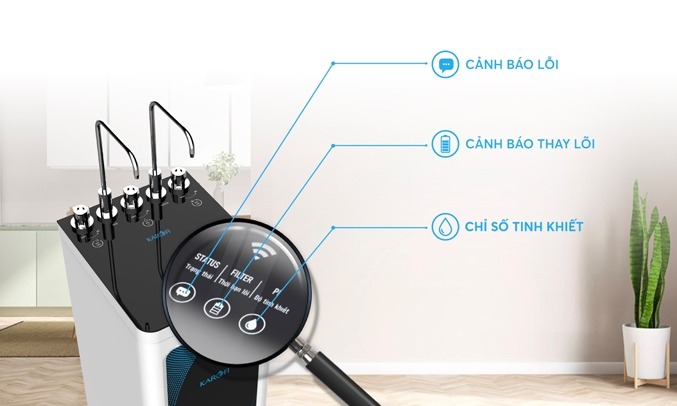 Đèn báo hiển thị rõ ràng, hiện đại