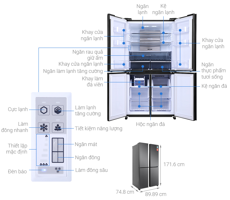 5 tính năng có trong tủ lạnh Sharp 4 cánh SJ-FX600V-SL mà ít ai biết
