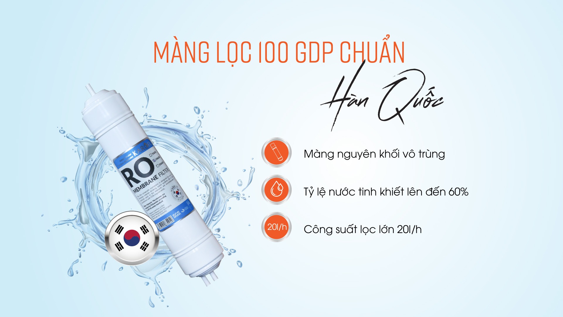 Màng lọc RO chuẩn Hàn Quốc