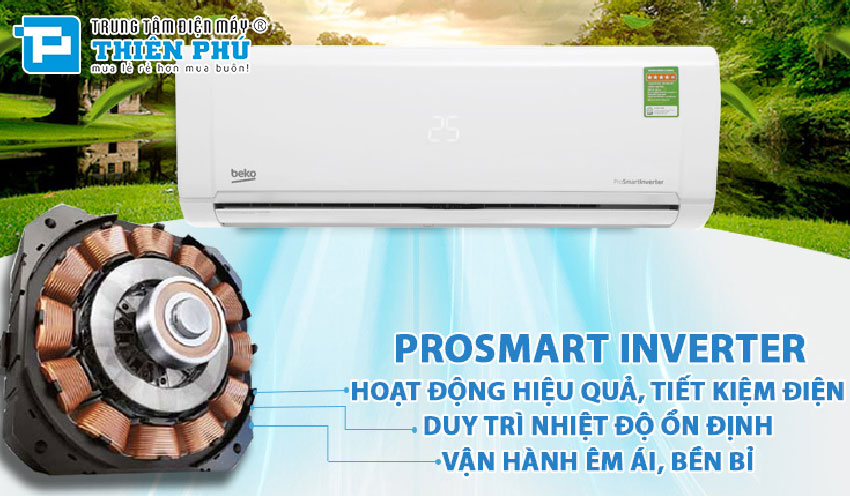 Điều hòa Beko 12000BTU Inverter 1 chiều RSVC12VY