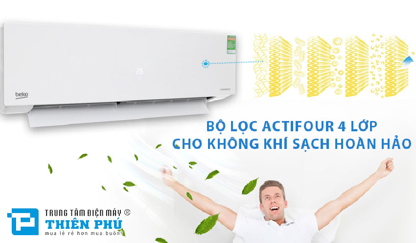 Điều hòa Beko 12000BTU Inverter 1 chiều RSVC13BV