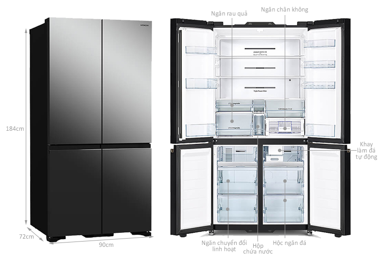 Đẳng cấp tạo sự khác biệt đó là tủ lạnh Hitachi R-WB640VGV0X(MIR) 569 lít