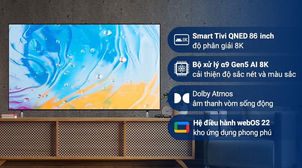 Trải nghiệm giải trí đỉnh cao và sắc nét từ chiếc Smart Tivi OLED LG OLED65A2PSA