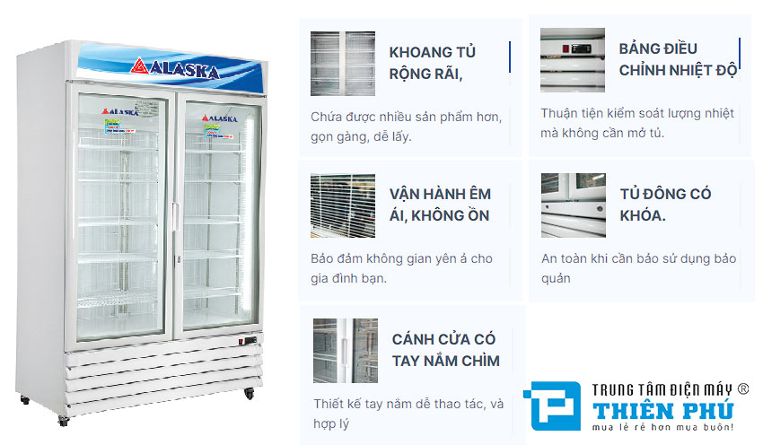 Tủ Đông Đứng Alaska IF-700G2 1 Ngăn 2 Cánh 700 Lít