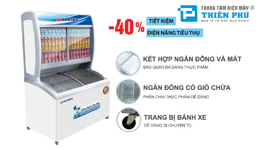 Tủ Đông Mát Alaska Kết Hợp SFC-500 396 Lít