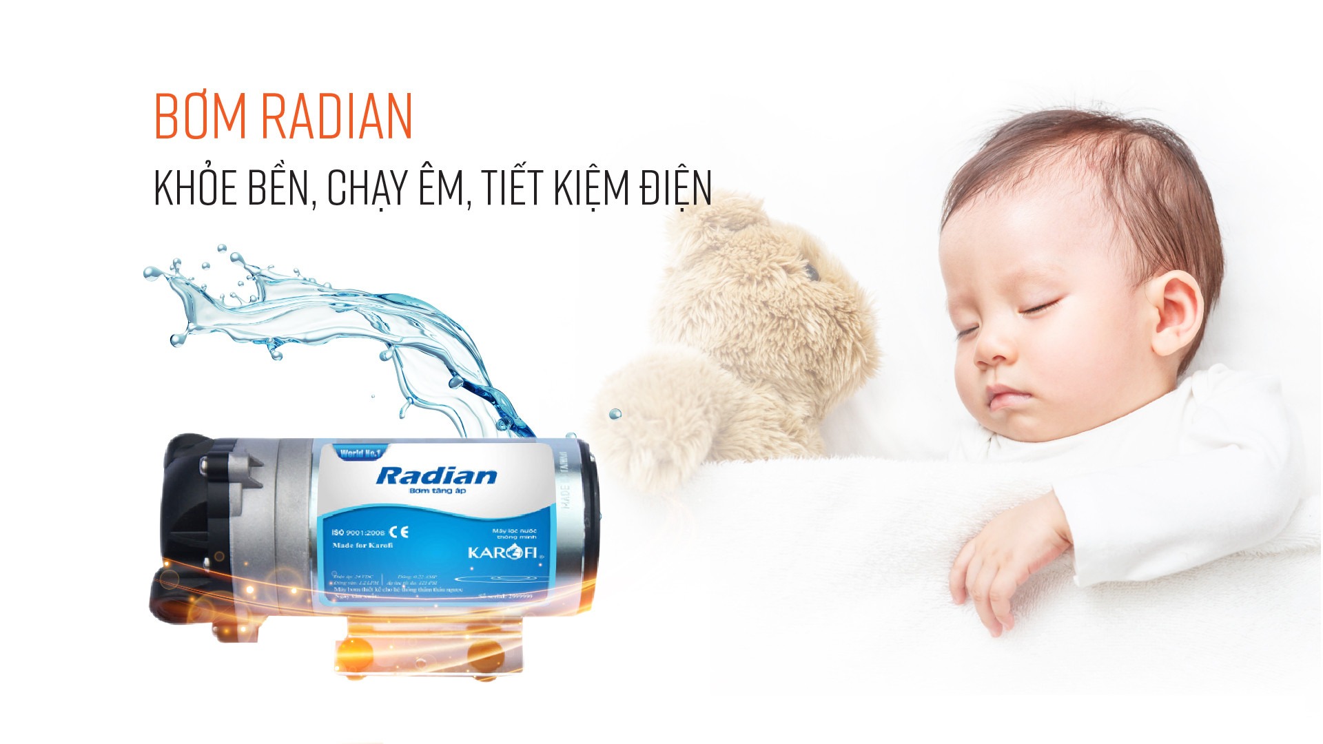 Bơm Radian vận hành êm ái