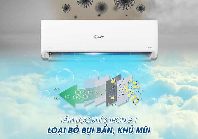 Các tính năng và công nghệ hiện đại trên điều hòa casper GC-24IS33