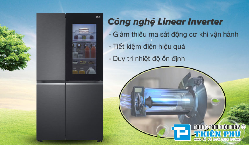 Tủ Lạnh LG Inverter Side By Side 4 Cánh 655 Lít GR-Q257MC