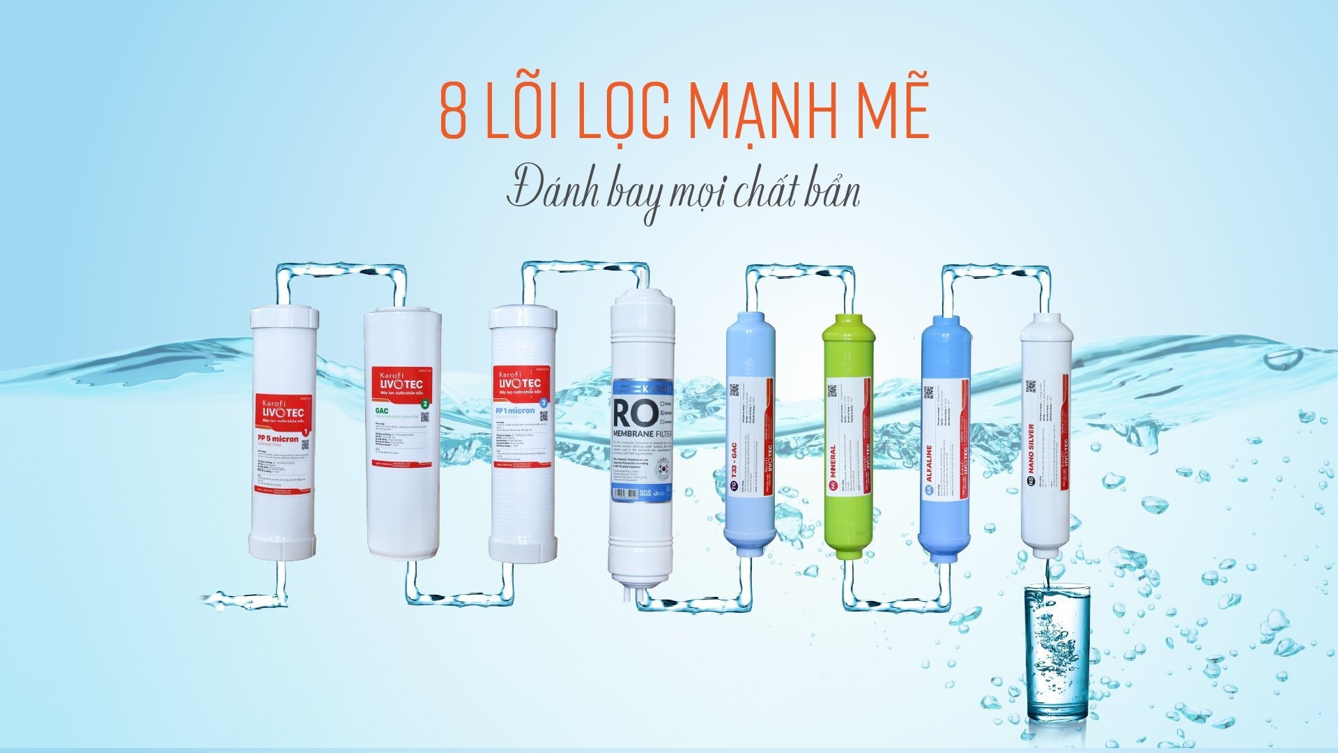 8 lõi lọc mạnh mẽ