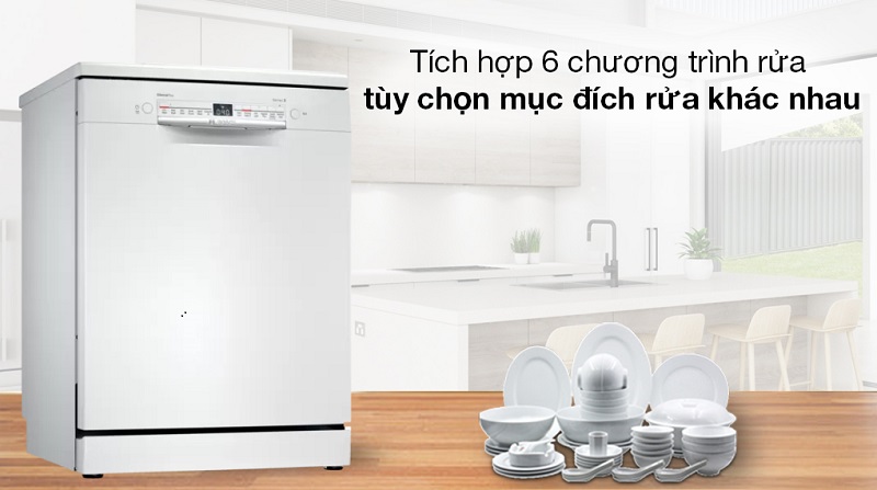 Máy rửa bát Bosch độc lập SMS2IVW01P - Quà tặng hợp Mood, tim Crusch rung rinh