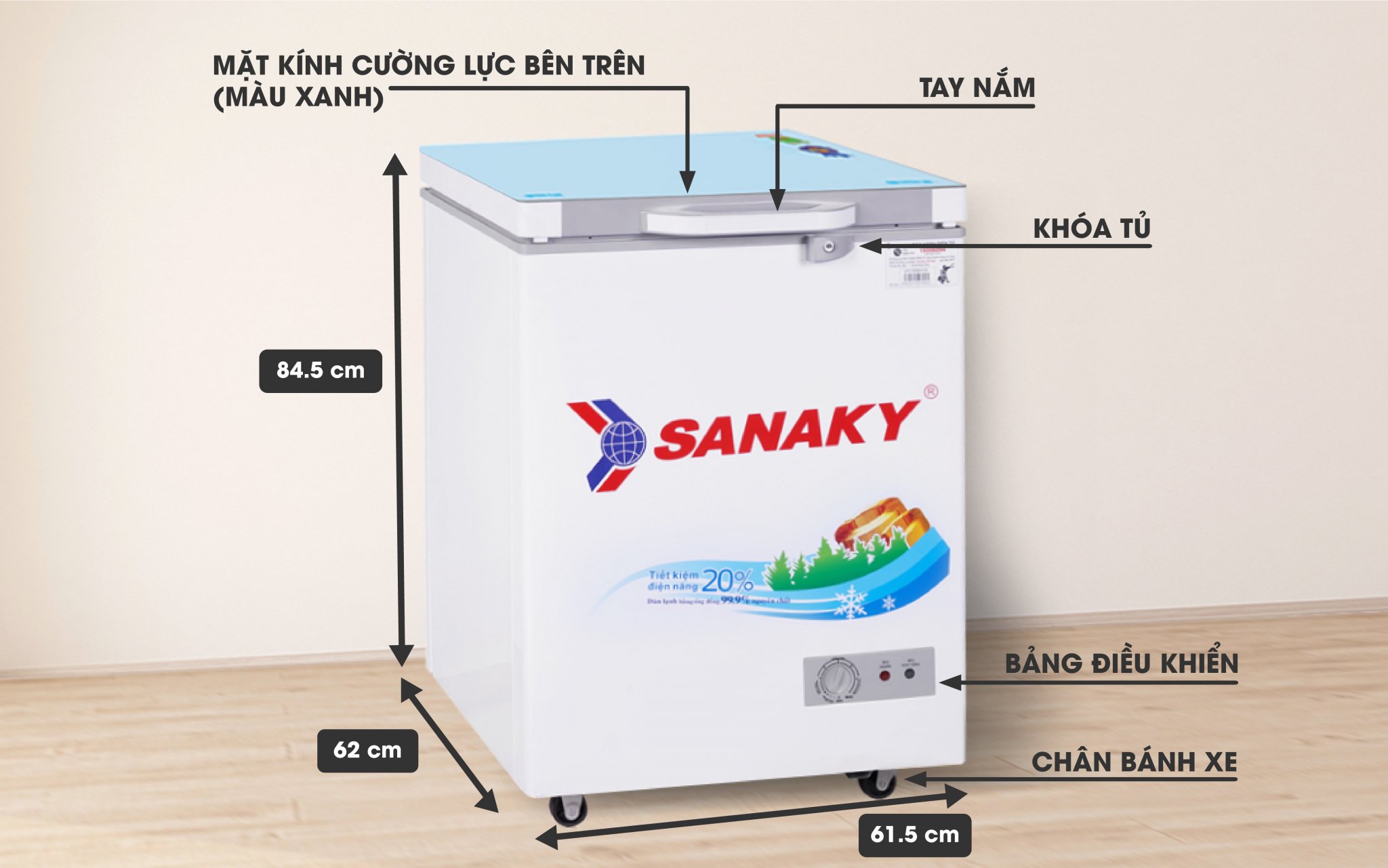 Khám phá mẫu Tủ Đông Sanaky VH-1599HYKD 100 Lít được nhiều gia đình yêu thích
