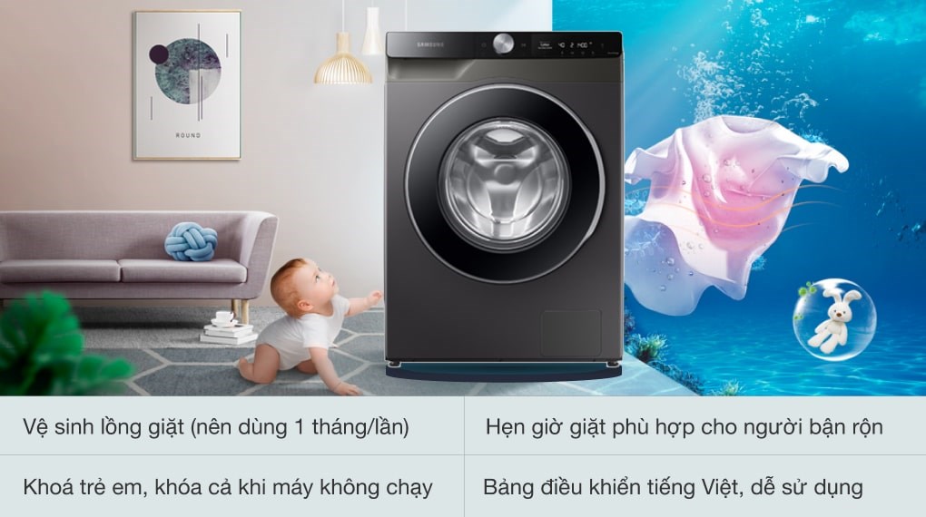 Máy giặt Samsung WW10T634DLX/SV 10kg