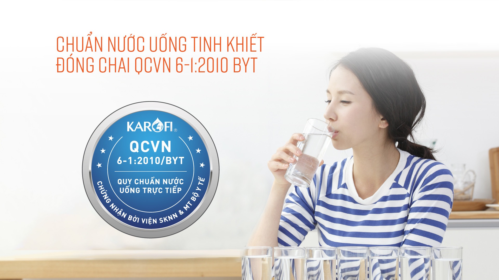 Nước sau lọc đạt tiêu chuẩn quốc gia