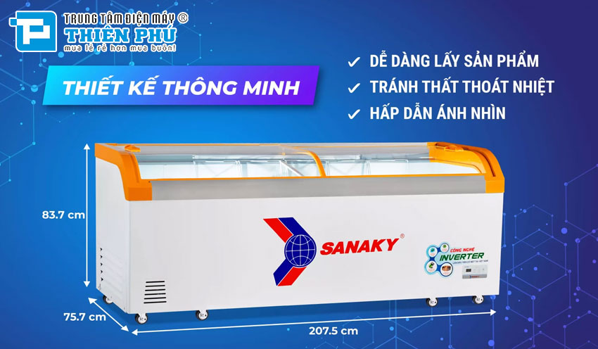 Tủ Đông Sanaky Inverter VH-1099K3A 1 Ngăn 750 Lít