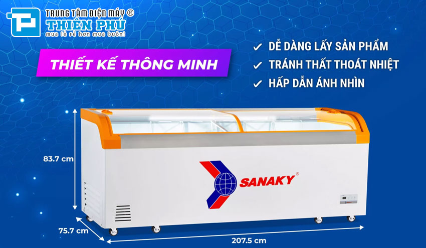 Tủ Đông Trưng Bày Sanaky VH-1099KA 750 Lít