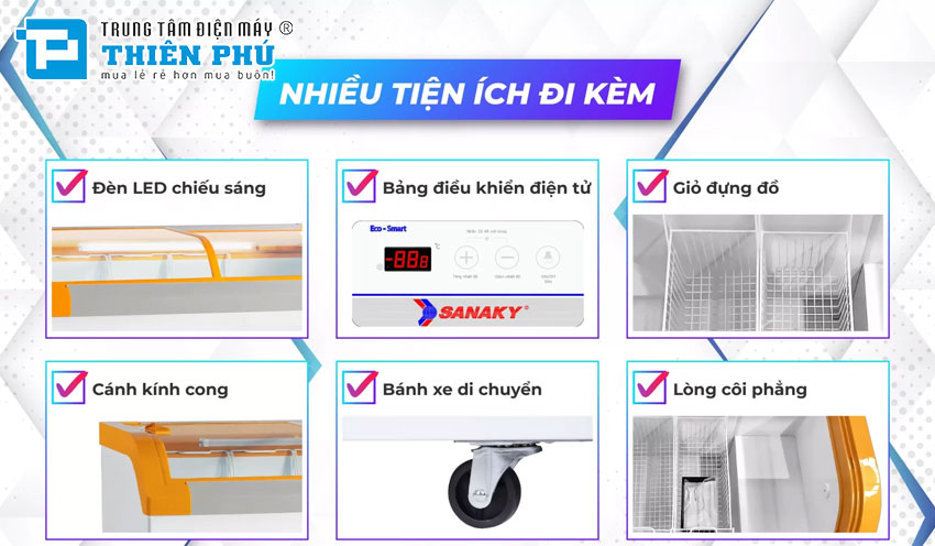 Tủ Đông Trưng Bày Sanaky VH-1099KA 750 Lít