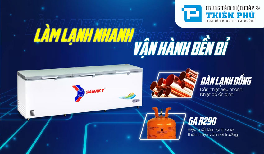 Tủ Đông Sanaky VH-1199HYK 1 Ngăn 3 Cánh 1100 Lít