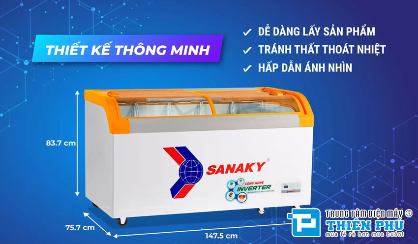 Tủ Đông Sanaky Inverter VH-899K3A 1 Ngăn 500 Lít