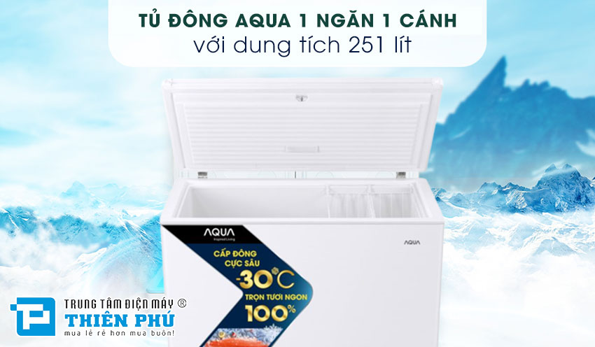 Tủ Đông Aqua AQF-C3501S 1 Ngăn 251 Lít