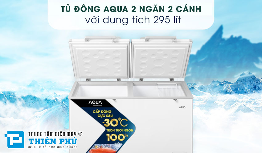 Tủ Đông Aqua AQF-C4202S 2 Ngăn 295 Lít