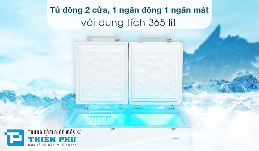 Tủ Đông Aqua Inverter AQF-C5702E 2 Ngăn 365 Lít